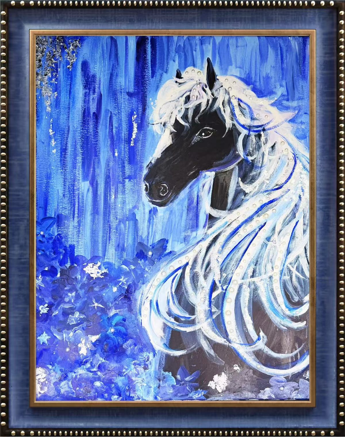 Horse in Blue wall